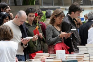 Buying Books- Barcelona Diada Sant Jordi