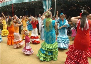 Feria de Abril: Traditional Flamenco Dancers