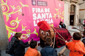 Kids at Barcelona Christmas Fair